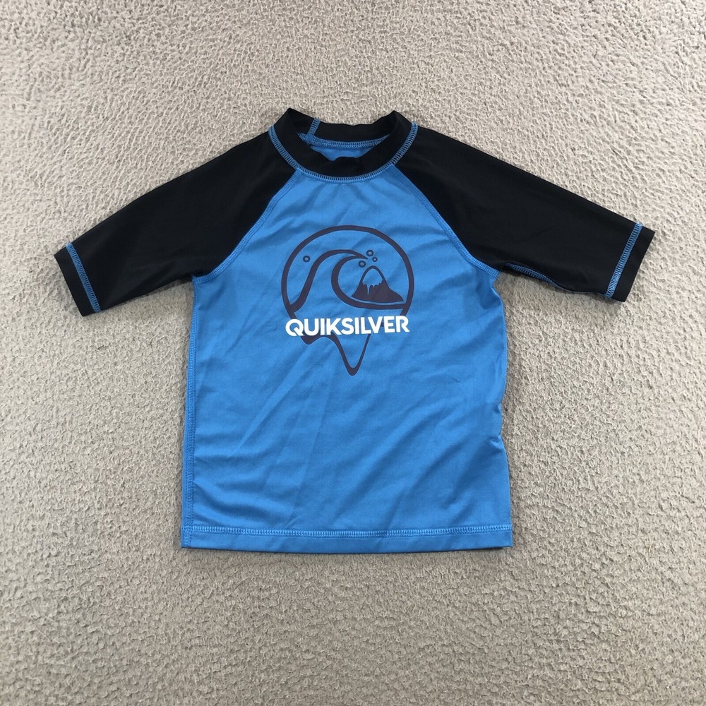 quicksilver rash guard Kids 5 Y Blue Summer SPF 50 Swim Pool Beach